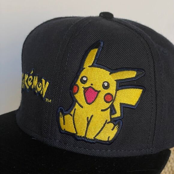 Official POKEMON PIKACHU Embroidered Snapback Logo Cap Hat - Picture 7 of 7